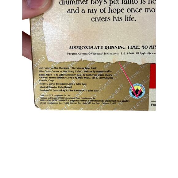 The Little Drummer Boy VHS Tape Classic Christmas Movie Vintage Holiday Film - Picture 5 of 11